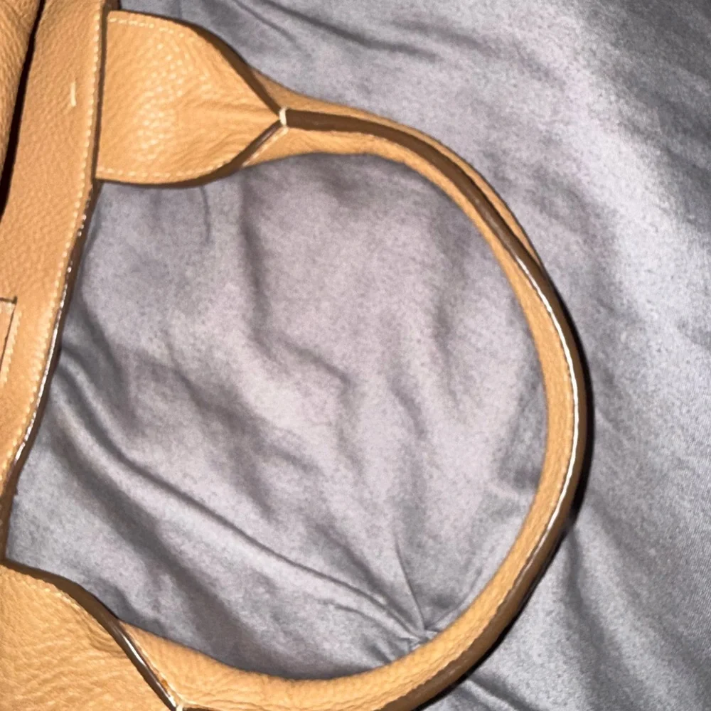 Prada Cognac Leather Tote with Gold Logo - Picture 7 of 16